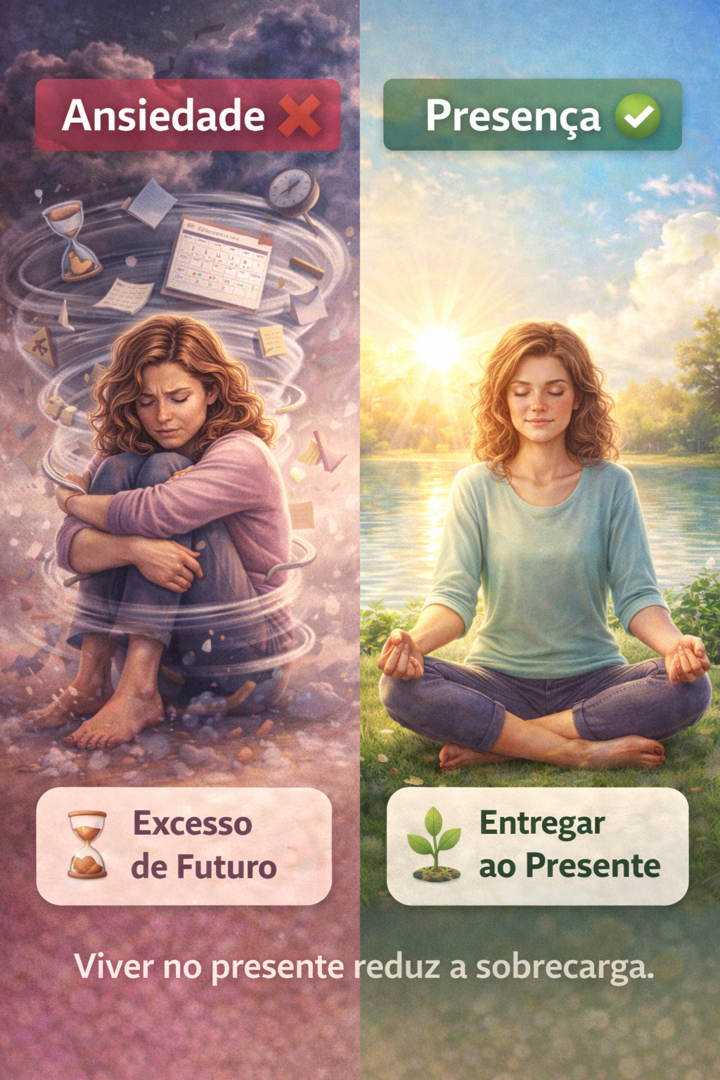 Ansiedade Nem Sempre é Medo — Às Vezes é Excesso de Futuro ⏳🌪️